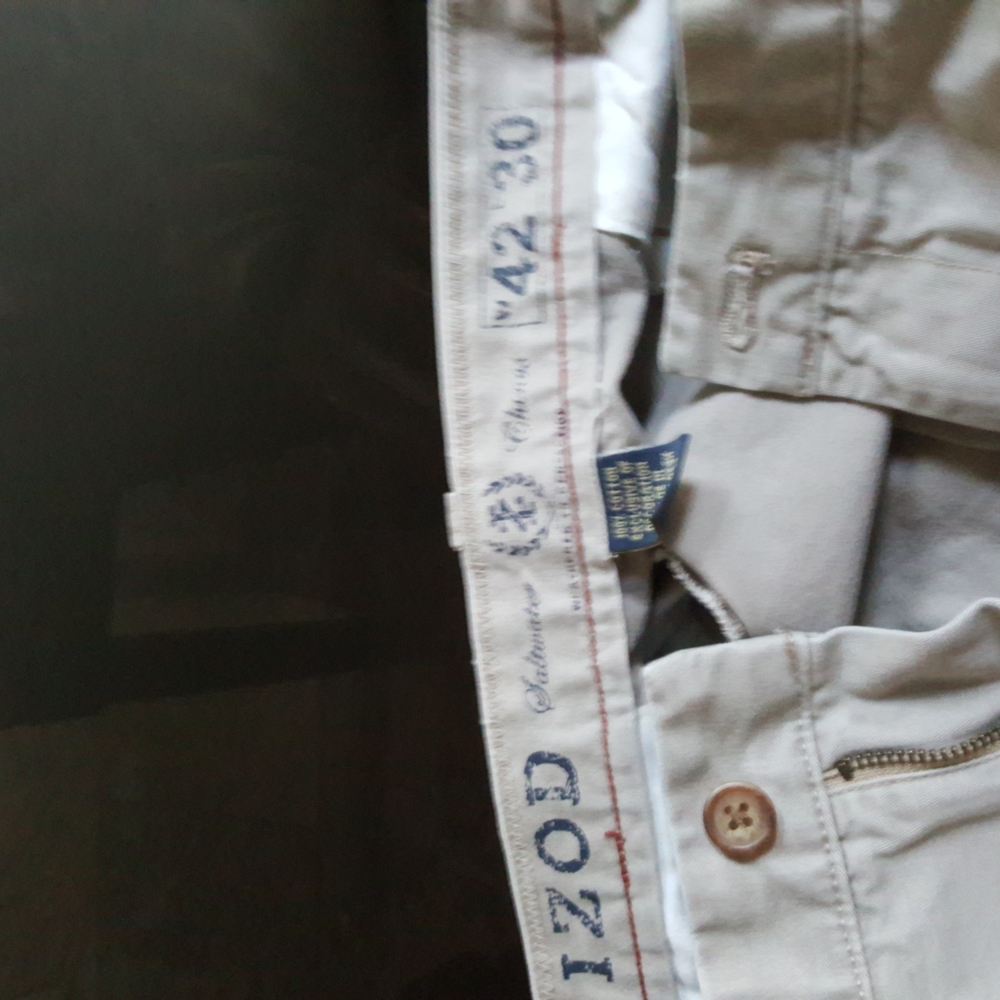 IZOD khaki 42x30 men's slacks - Picture 2 of 8